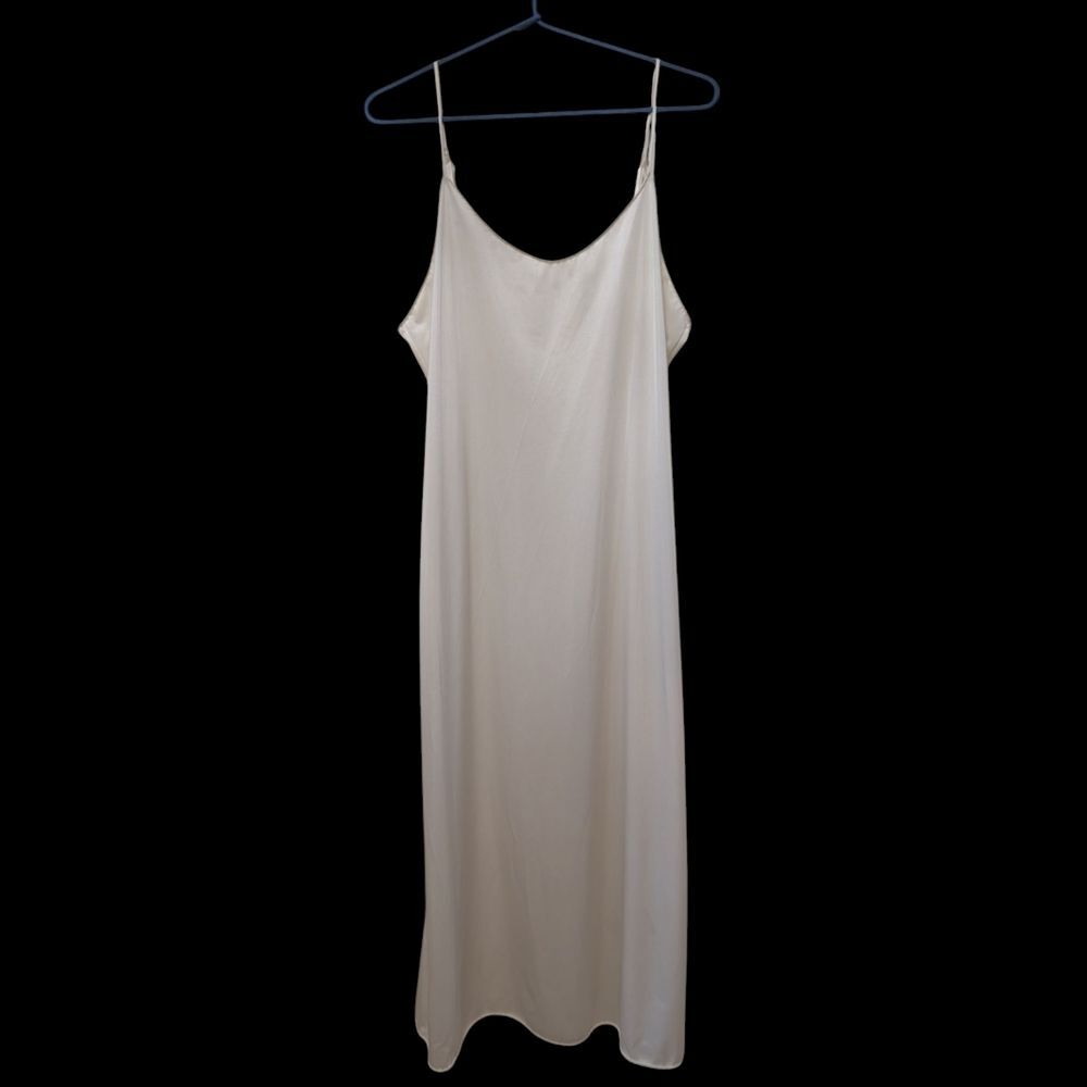Vintage Vanity Fair Slip Or Night Gown White Full Length